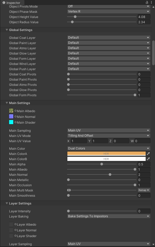 叶子的 Shader 面板